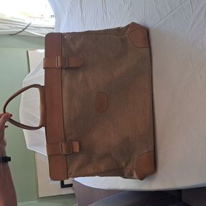Bree Leather Trimmed Linen Carryall